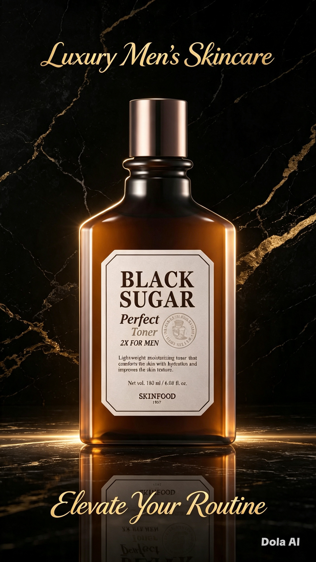 SKINFOOD Black Sugar Perfect Toner 2X for Men 180ml