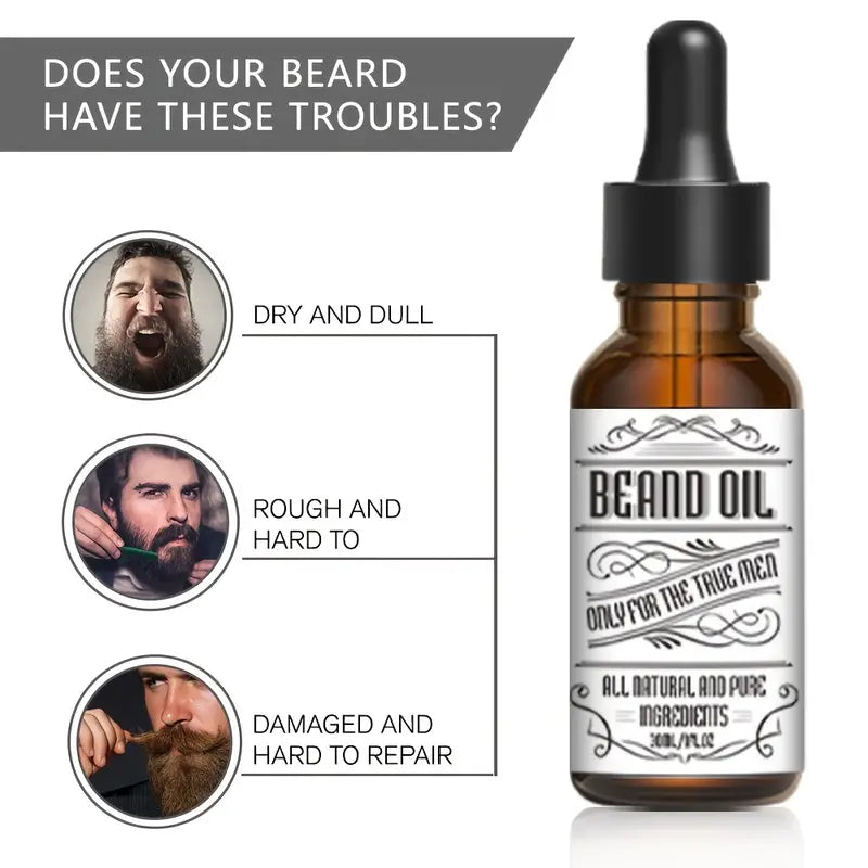 Natural Organic Beard Oil with Shea Butter for Men 1 oz