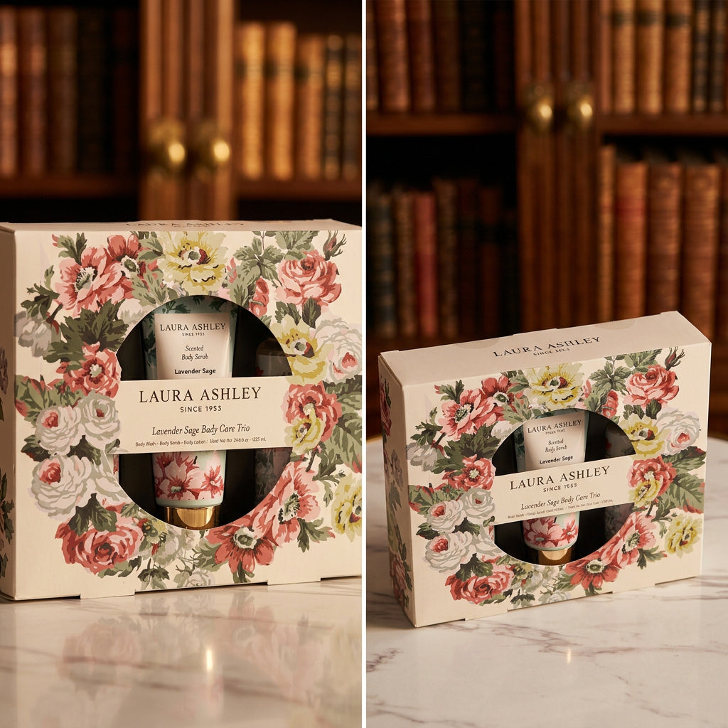 Laura Ashley Lavender Sage Luxury Body Care Trio Set