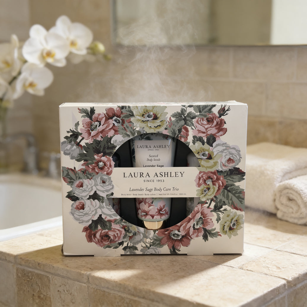 Laura Ashley Lavender Sage Luxury Body Care Trio Set