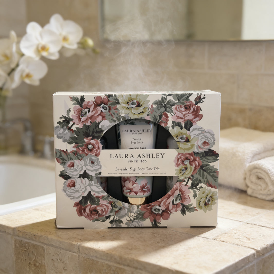 Laura Ashley Lavender Sage Luxury Body Care Trio Set